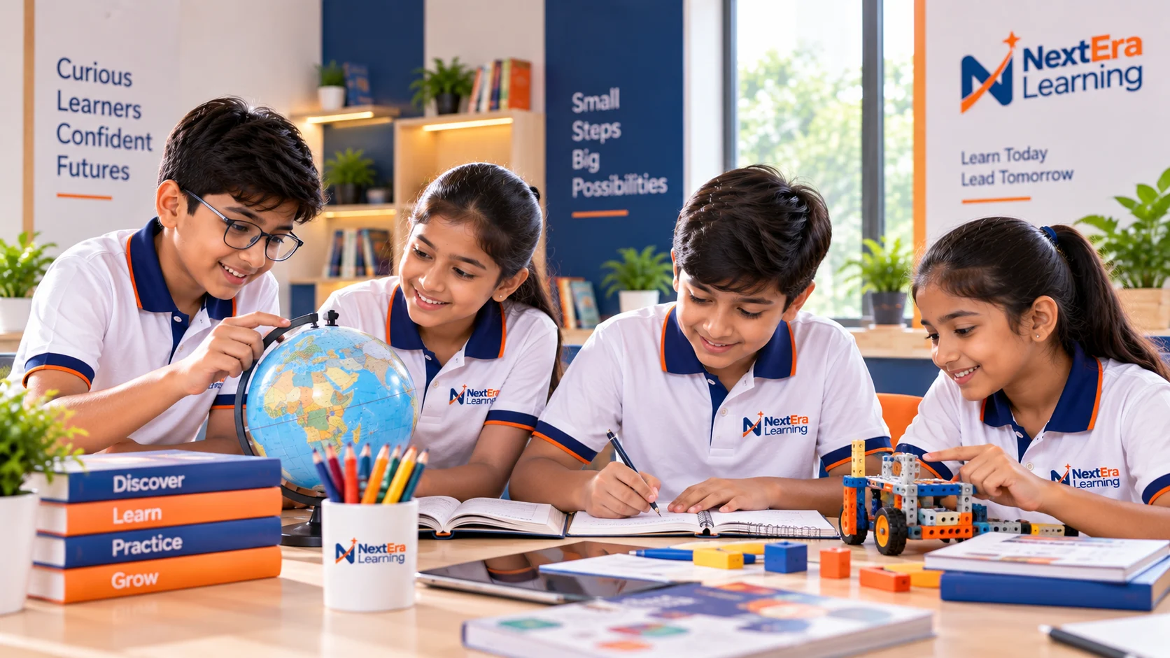 Children learning at NextEra Learning in Manpur, Gaya
